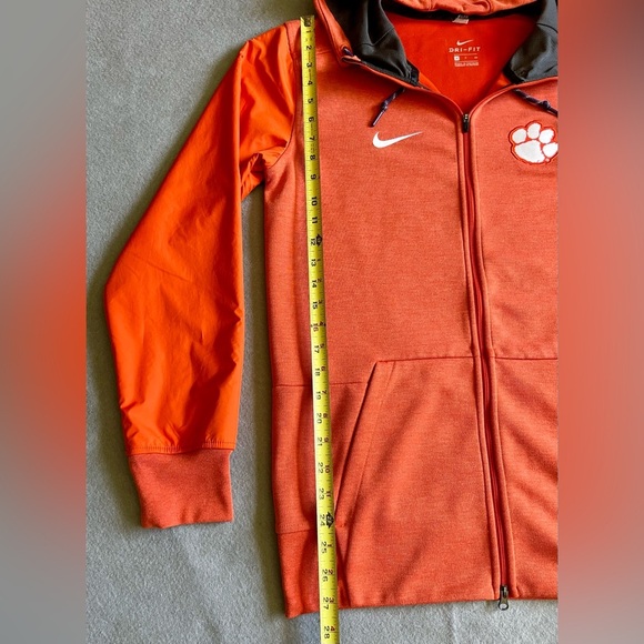 Nike Dri-Fit Clemson Tigers Full Zip Jacket Men’s Small Orange Polyester Rayon - Picture 4 of 6